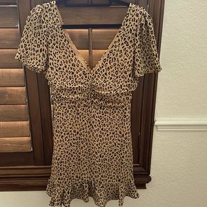 Forever 21 animal print lined mini dress small